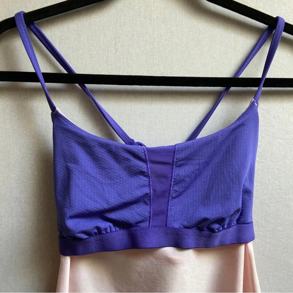 Lululemon Athletica  Dancing Warrior Tank Top Bleacher Stripe White Iris Sz 6 - Picture 7 of 13